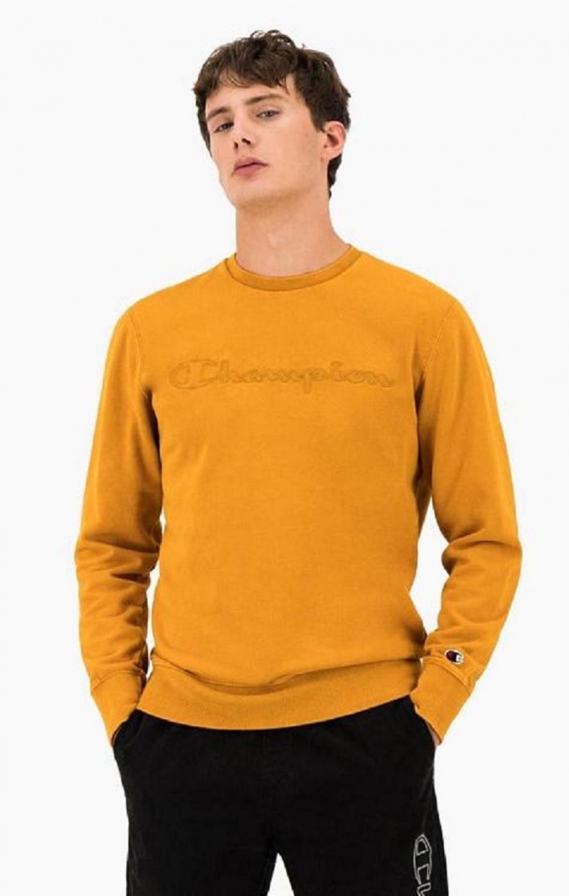 Sweats Champion Script Logo Reverse Weave Sweatshirt Homme Orange | 3108-HFCZW