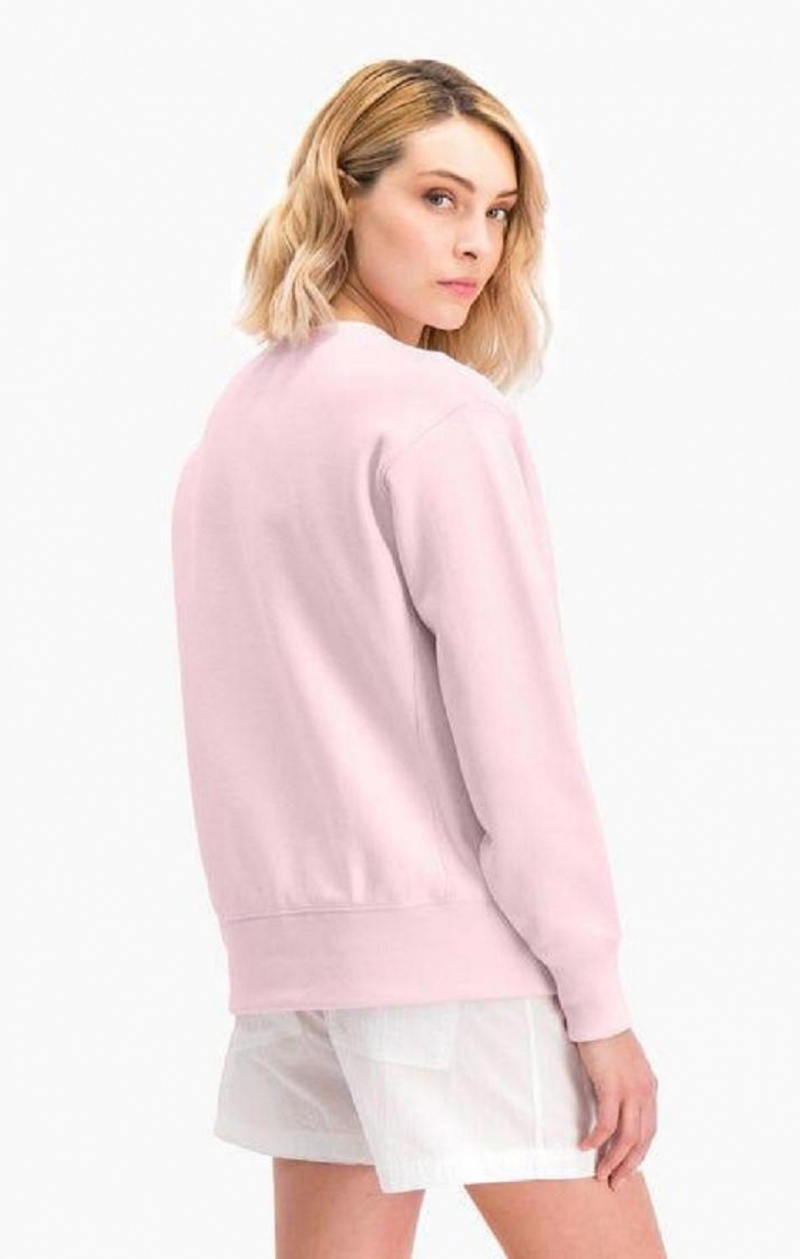 Sweats Champion Script Logo Reverse Weave Sweatshirt Femme Rose | 5487-KONSU