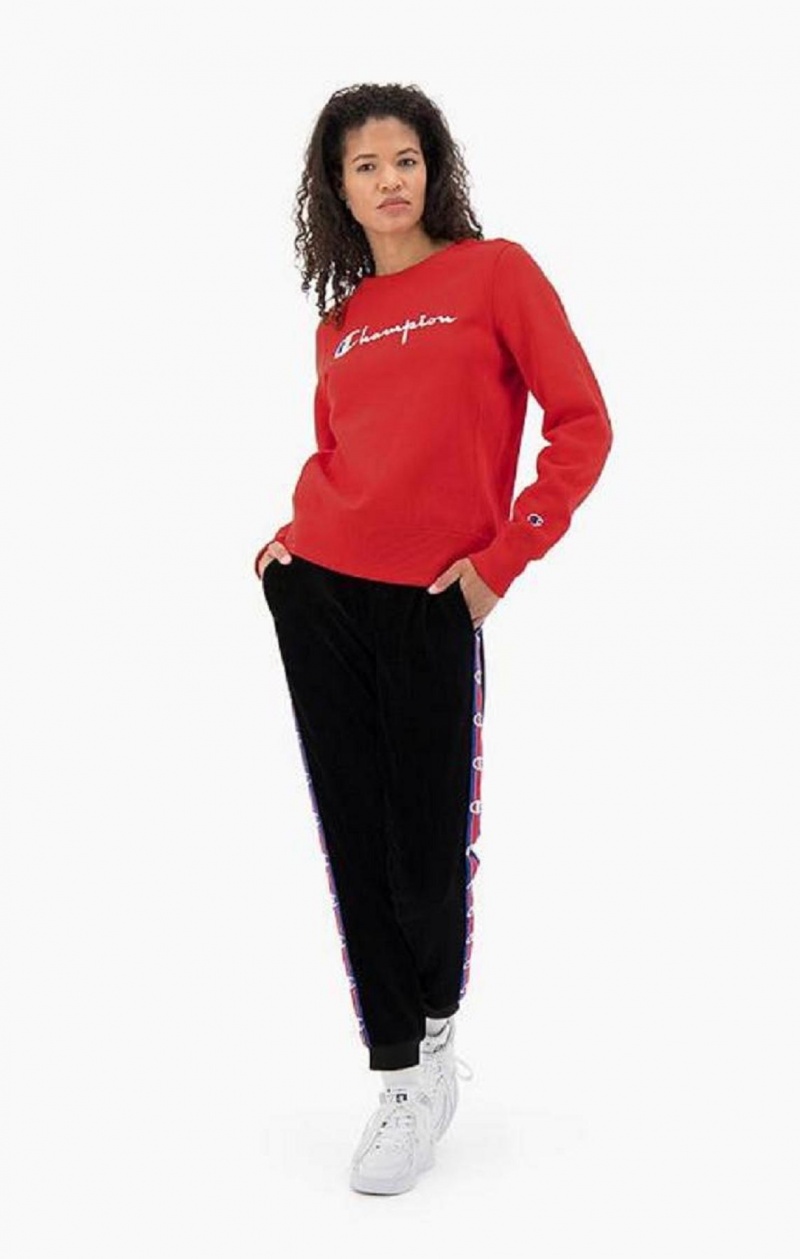 Sweats Champion Script Logo Reverse Weave Sweatshirt Femme Rouge | 4812-RVPDT