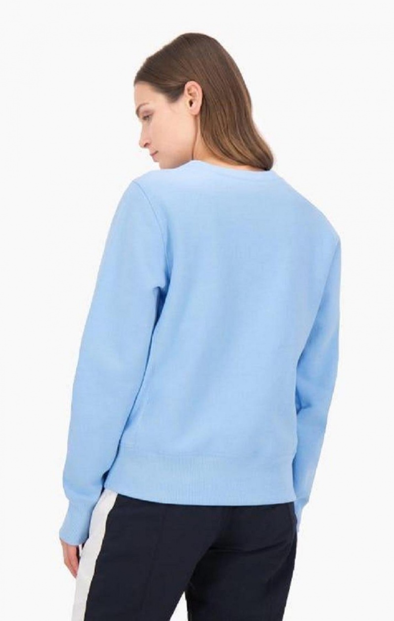 Sweats Champion Small Script Logo Reverse Weave Sweatshirt Femme Bleu Clair | 9574-OPFQS