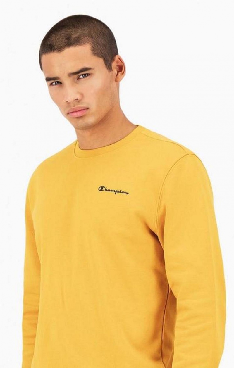 Sweats Champion Small Script Logo Sweatshirt Homme Orange | 4691-VJNRA