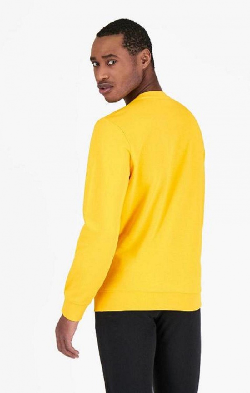 Sweats Champion Small Script Logo Sweatshirt Homme Jaune | 6240-HEATO