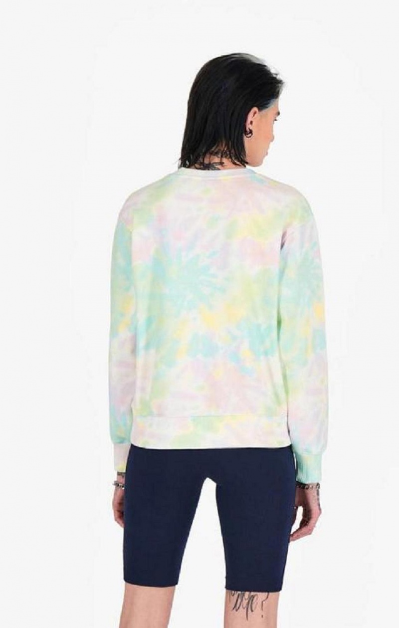 Sweats Champion Tie Dye Digital Print Sweatshirt Femme Corail | 0328-QKUPN