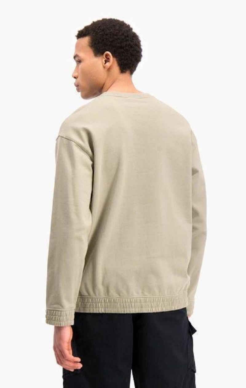 Sweats Champion Triple Script Logo Cargo Pocket Sweatshirt Homme Beige | 1539-PLXKF