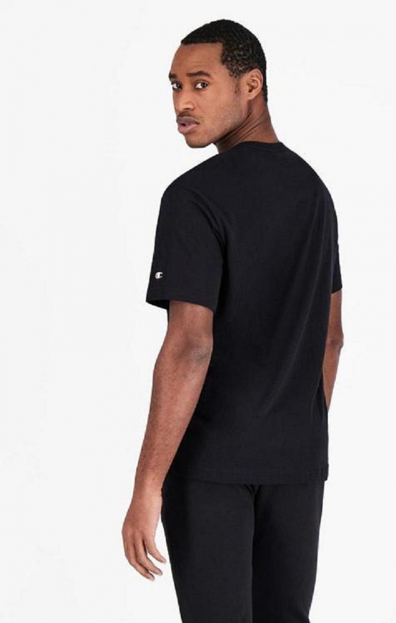 T Shirts Champion Chest Pocket T-Shirt Homme Noir | 0681-HLGUX