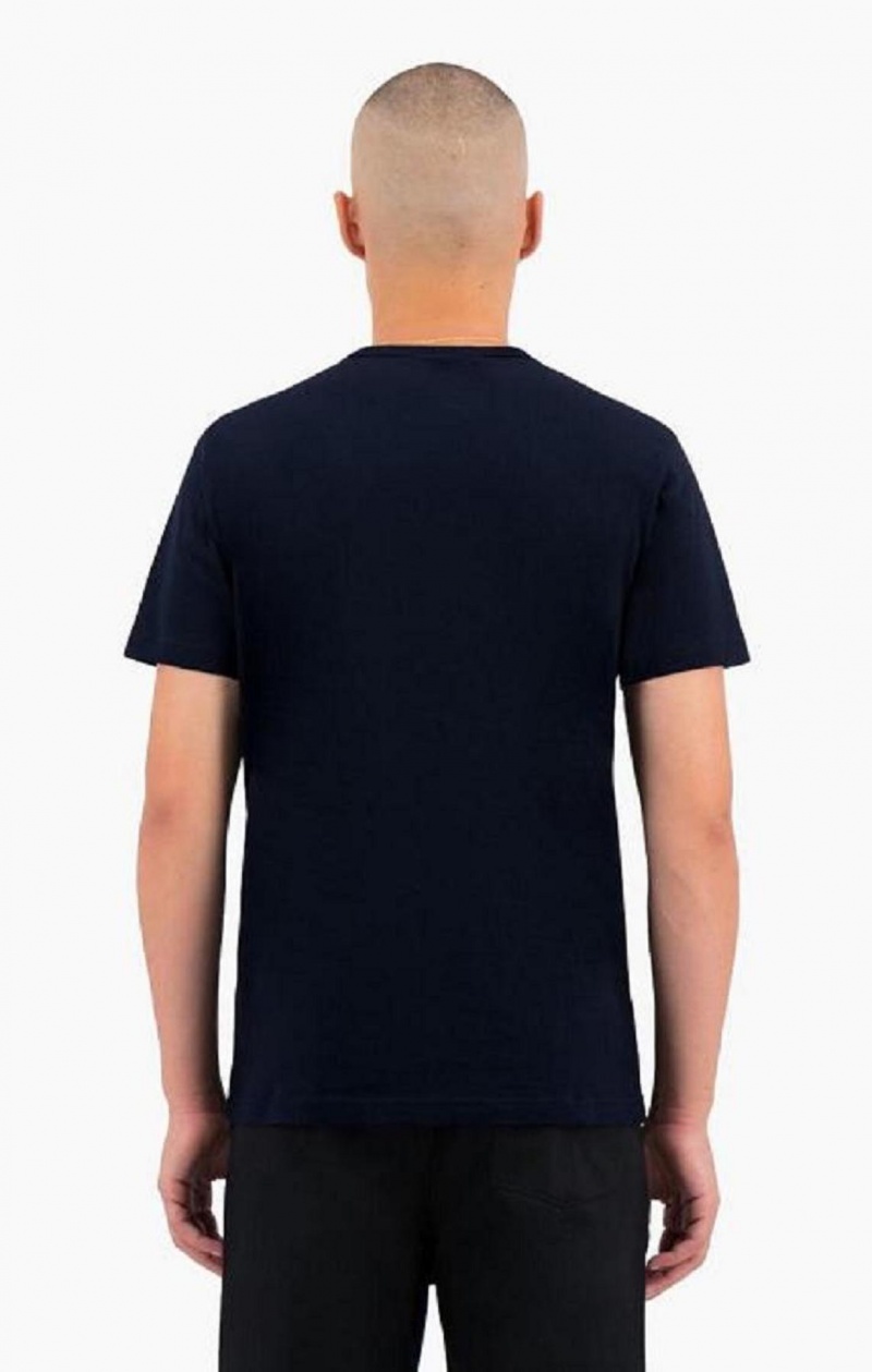 T Shirts Champion Crew Neck T-Shirt Homme Bleu Foncé | 5197-LYUSE