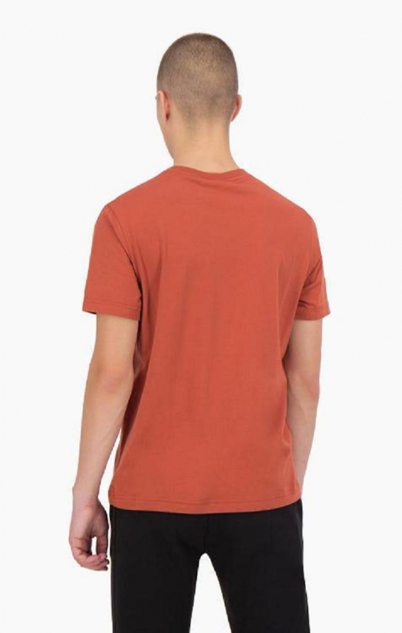 T Shirts Champion Daim C Logo Crew Neck T-Shirt Homme Orange | 4302-ROXZP