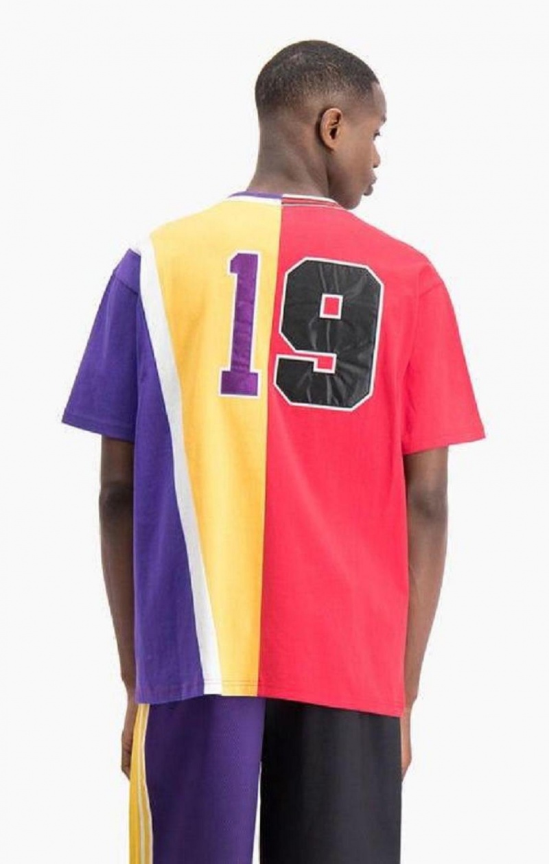 T Shirts Champion NBMIX Patchwork 'Champion 19' Basketball Homme Rouge | 1604-LSVXD