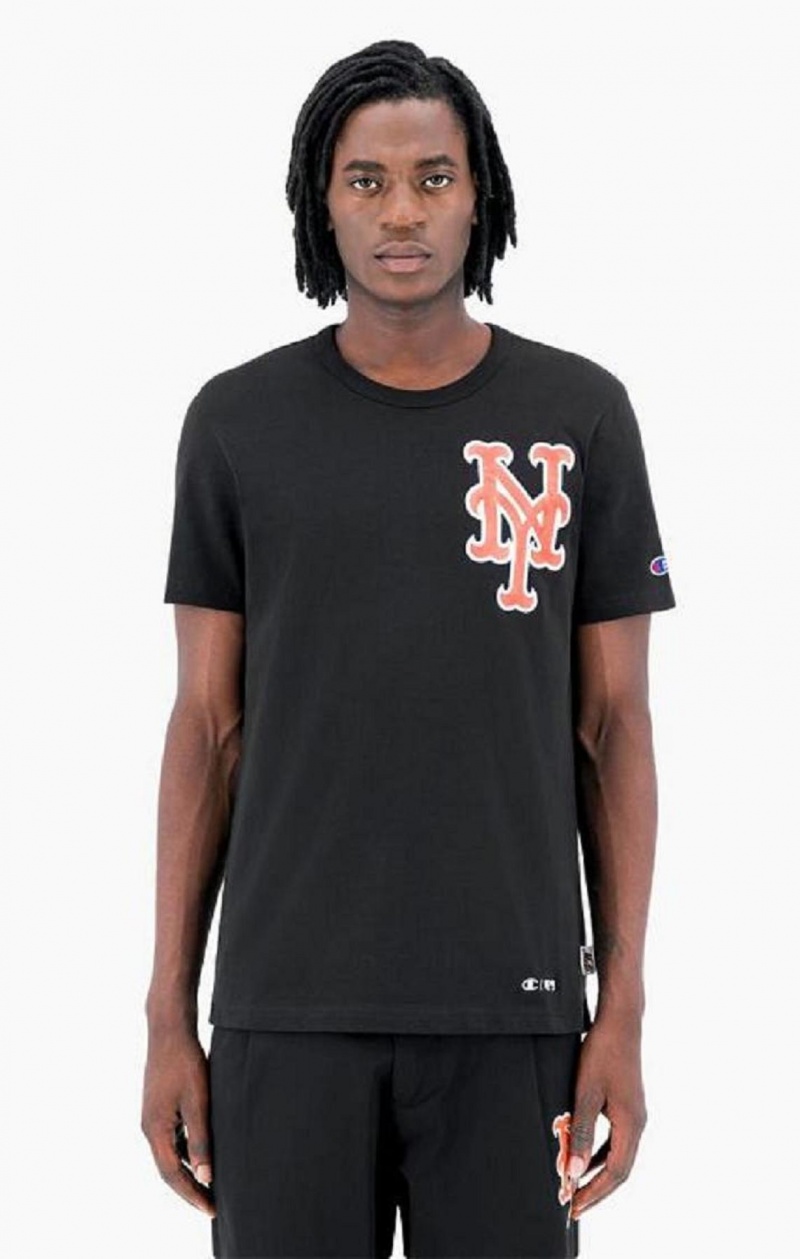 T Shirts Champion New York MLB T-Shirt Homme Noir | 4190-KHTZN