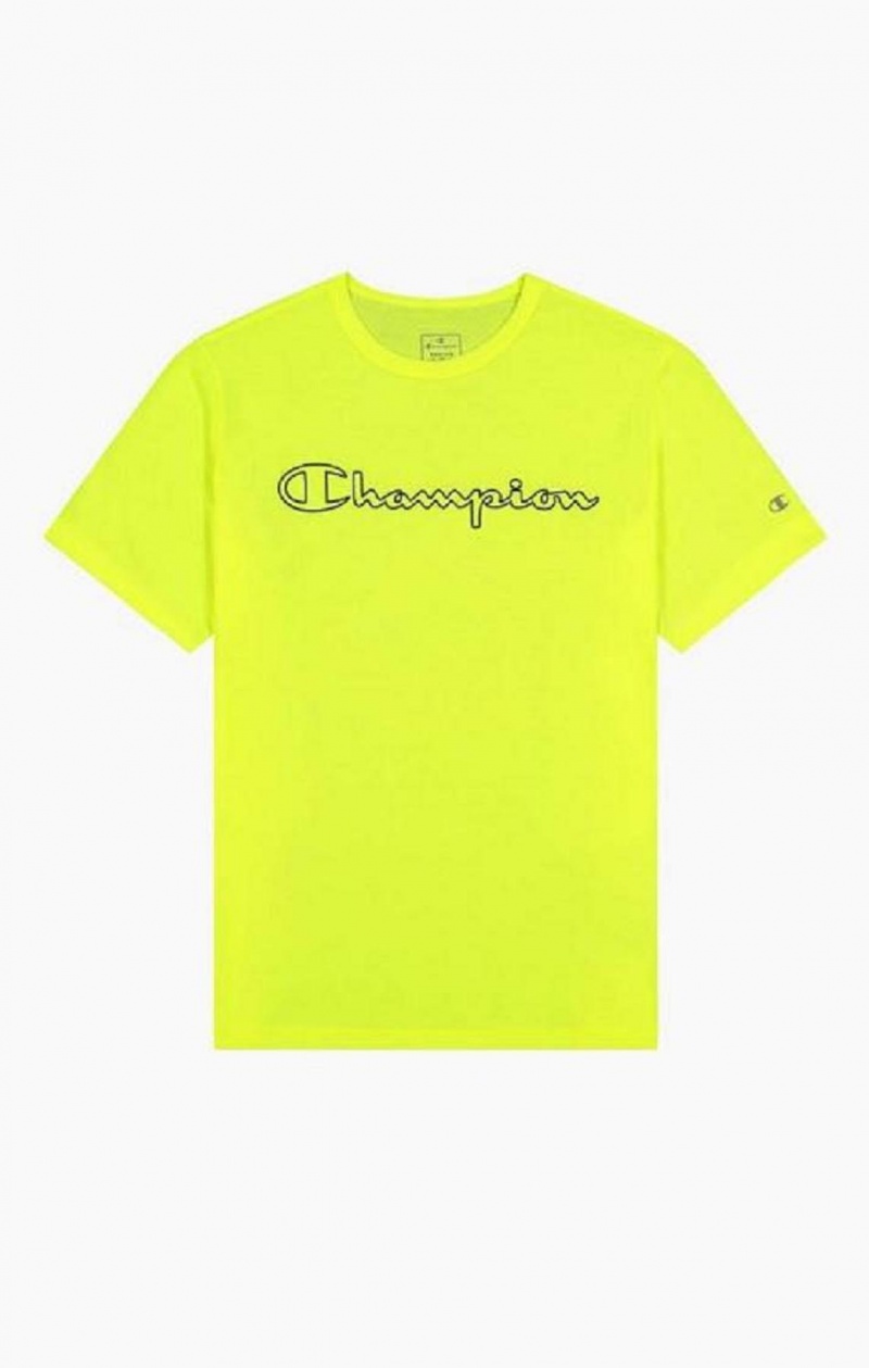 T Shirts Champion Quick Dry Triblend Course T-Shirt Homme Jaune | 6917-MOPSC