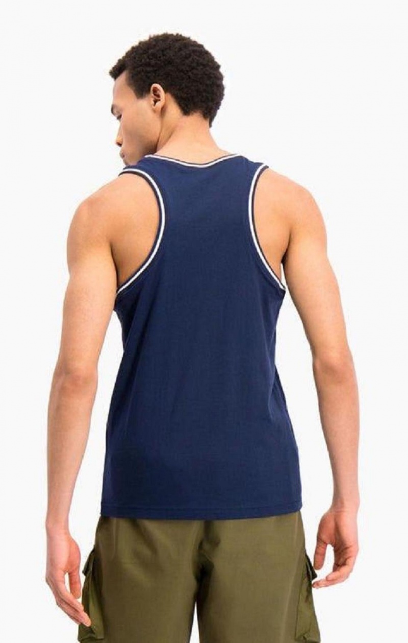 T Shirts Champion Satin C Logo Tank Top Homme Bleu Foncé | 4503-LDWOF