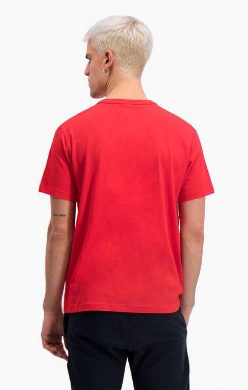 T Shirts Champion Script Logo Crew Neck T-Shirt Homme Rouge | 4397-IMTDB