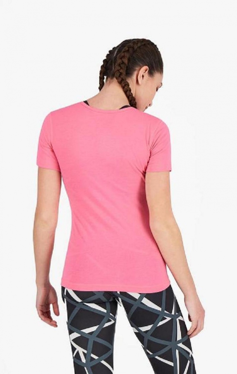 T Shirts Champion Script Logo Quick Dry Course T-Shirt Femme Fushia | 1925-GBZYP