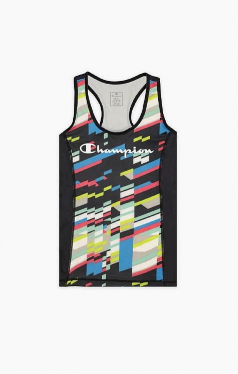 T Shirts Champion Script Logo Tank Top Femme Noir | 5029-JBRXA