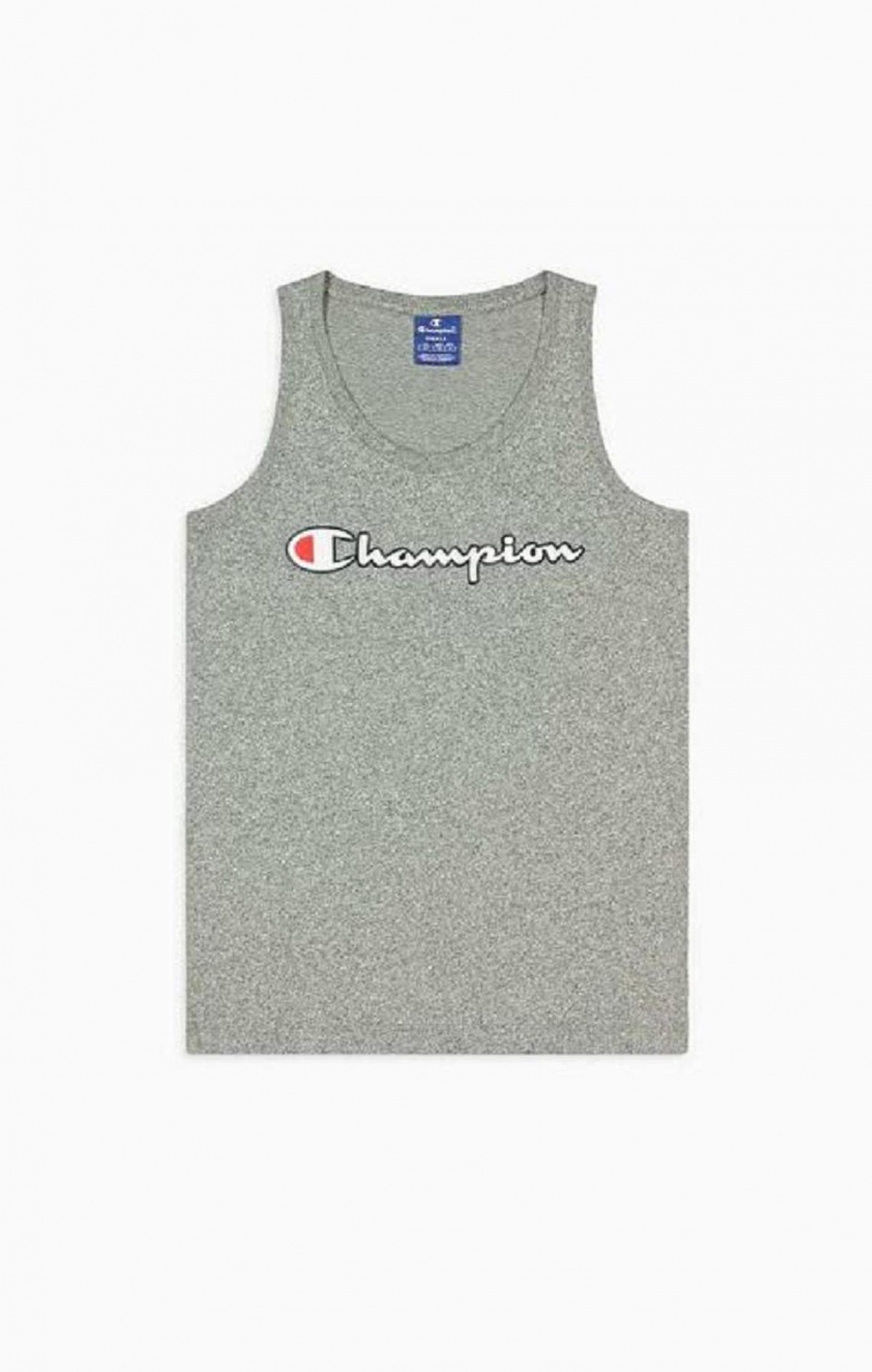 T Shirts Champion Script Logo Tank Top Femme Grise Foncé | 7258-LUIVR