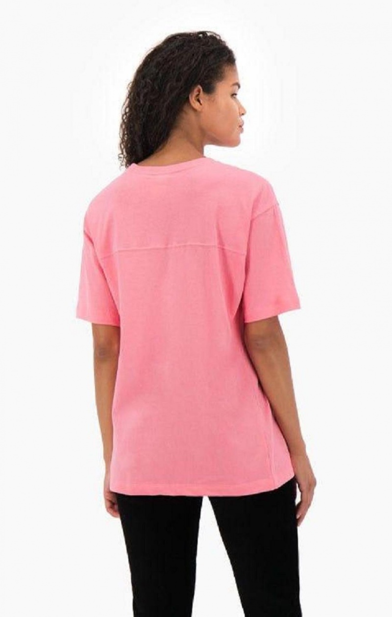 T Shirts Champion Small Script Logo T-Shirt Femme Rose | 2547-QIUBH