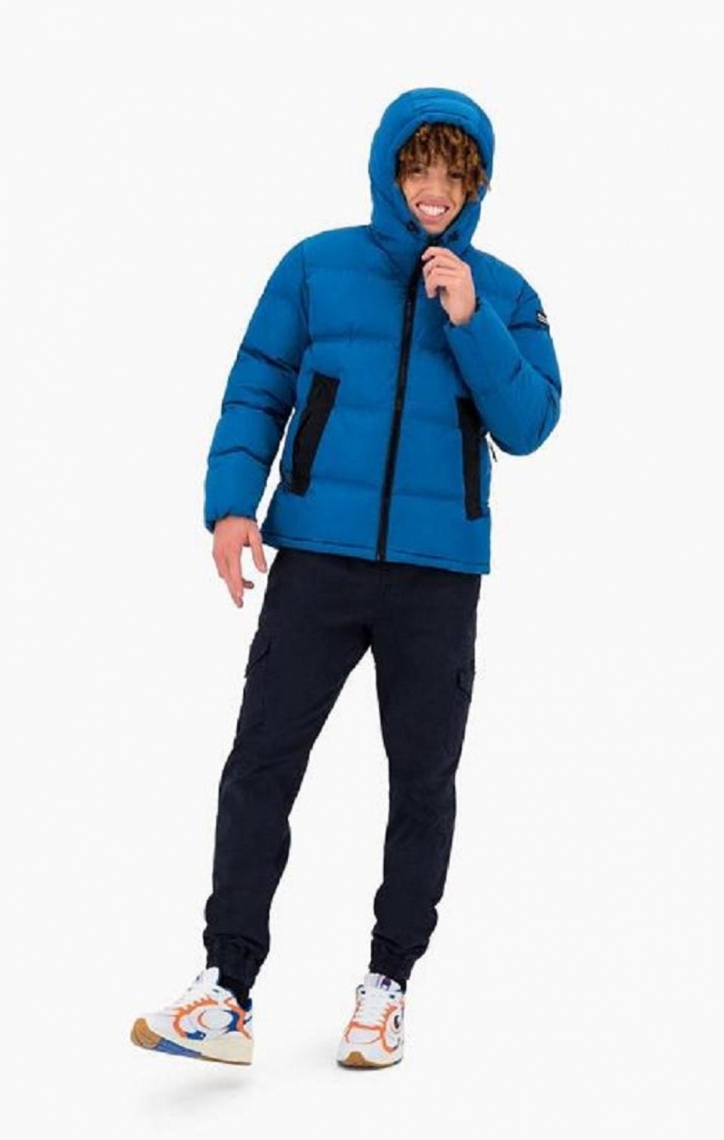 Vestes Champion 1919 Rembourré Jacket Homme Bleu | 2394-POSNJ