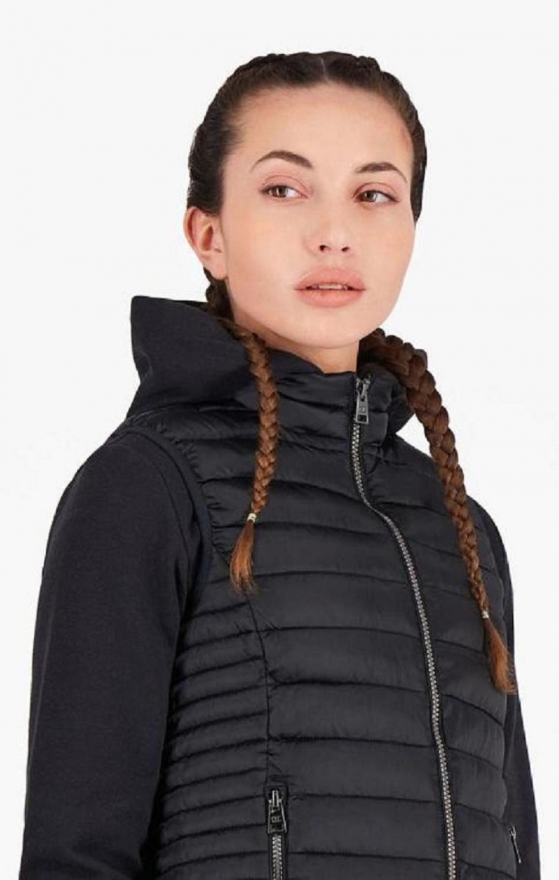 Vestes Champion Legere Rembourré Gilet Femme Noir | 9812-FUJHR