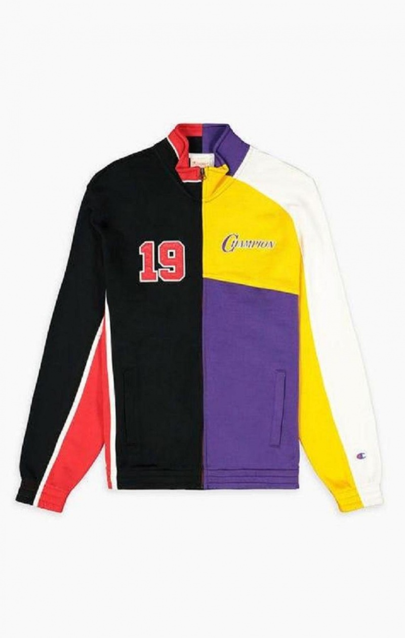 Vestes Champion NBMIX Patchwork 'Champion 19' Basketball Jacket Homme Noir | 8597-TPWIL