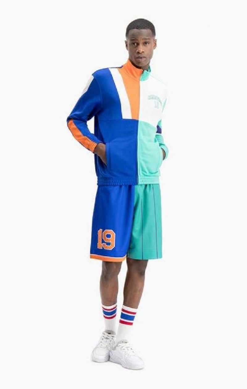 Vestes Champion NBMIX Patchwork 'Champion 19' Basketball Jacket Homme Bleu | 7412-JUGXQ