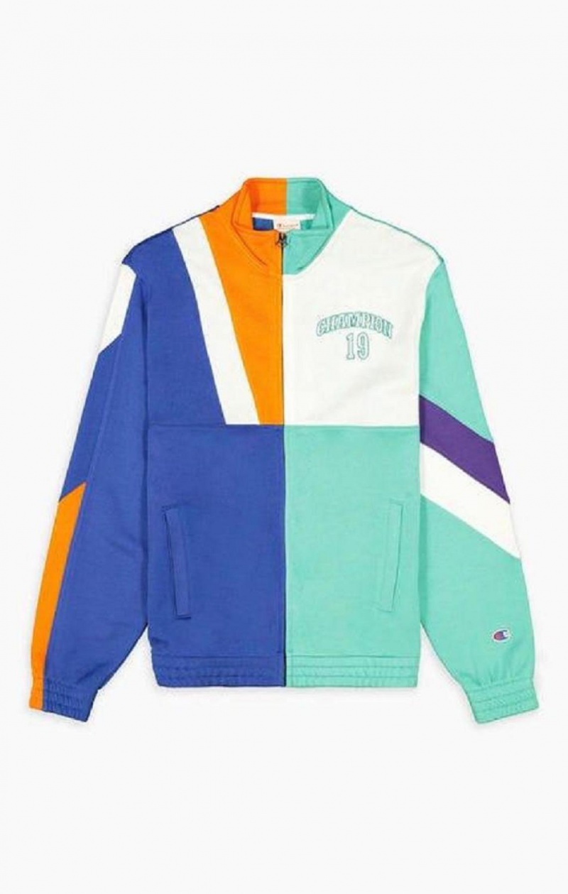 Vestes Champion NBMIX Patchwork 'Champion 19' Basketball Jacket Homme Bleu | 7412-JUGXQ