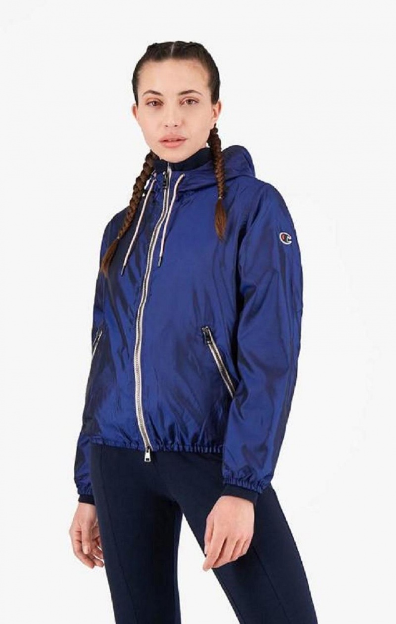 Vestes Champion Scuba Zip-Through Jacket Femme Bleu | 2581-BNLGF