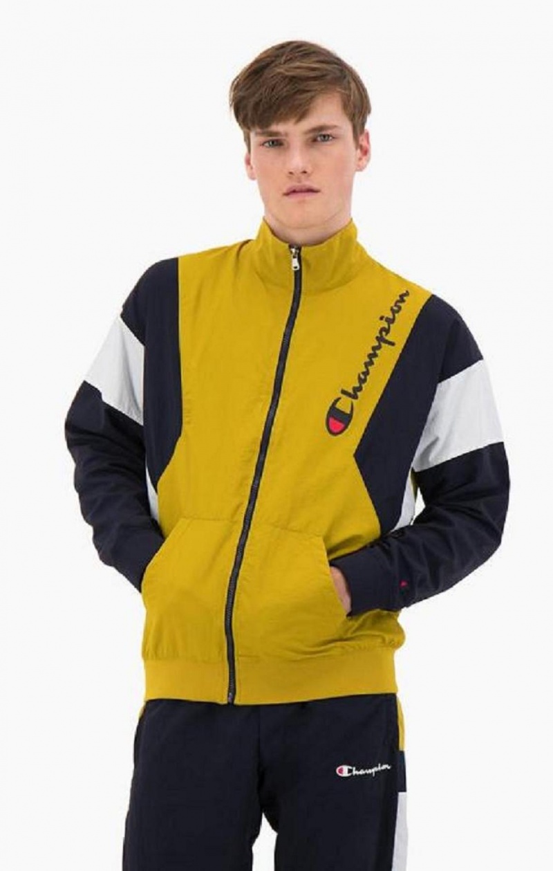 Vestes Champion Zip-Up Colour Block Tracksuit Jacket Homme Doré | 9704-JRSFO