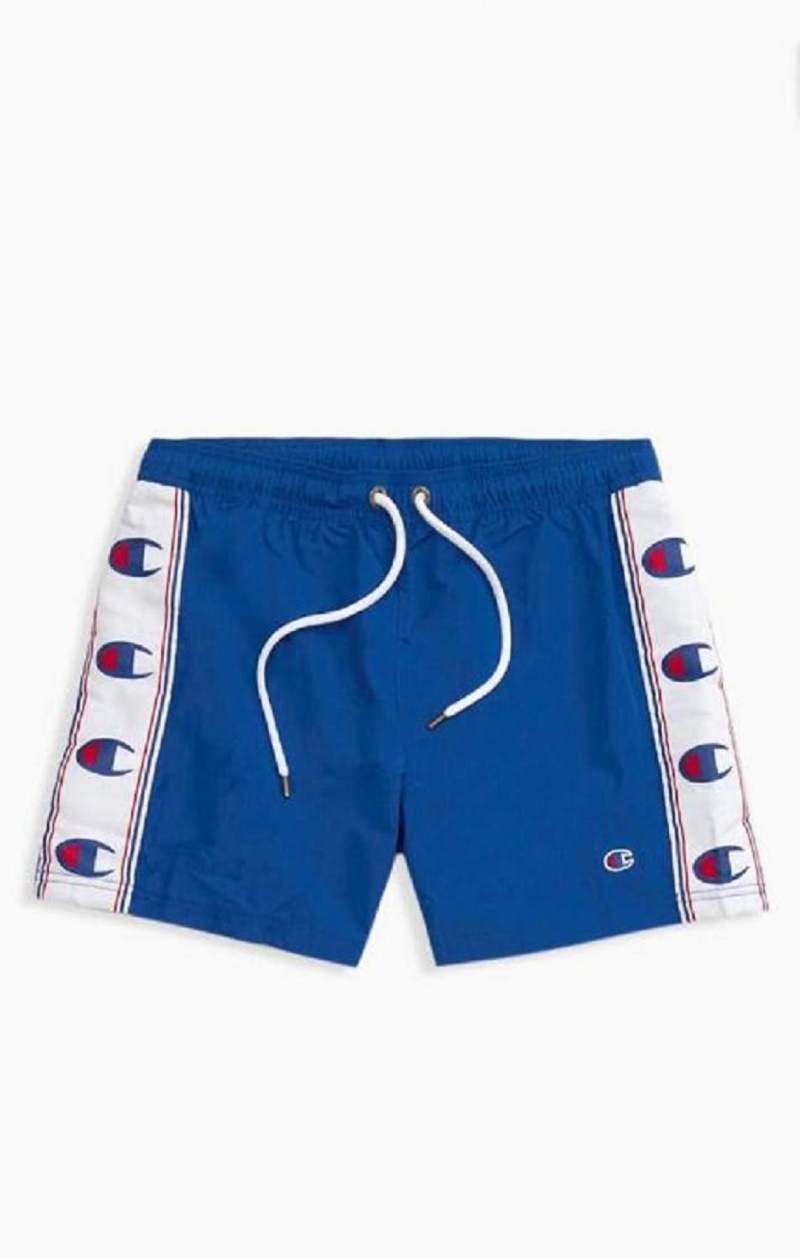 Vetement de Bain Champion C Logo Print Panel Swim Shorts Homme Bleu | 3720-BPAOR