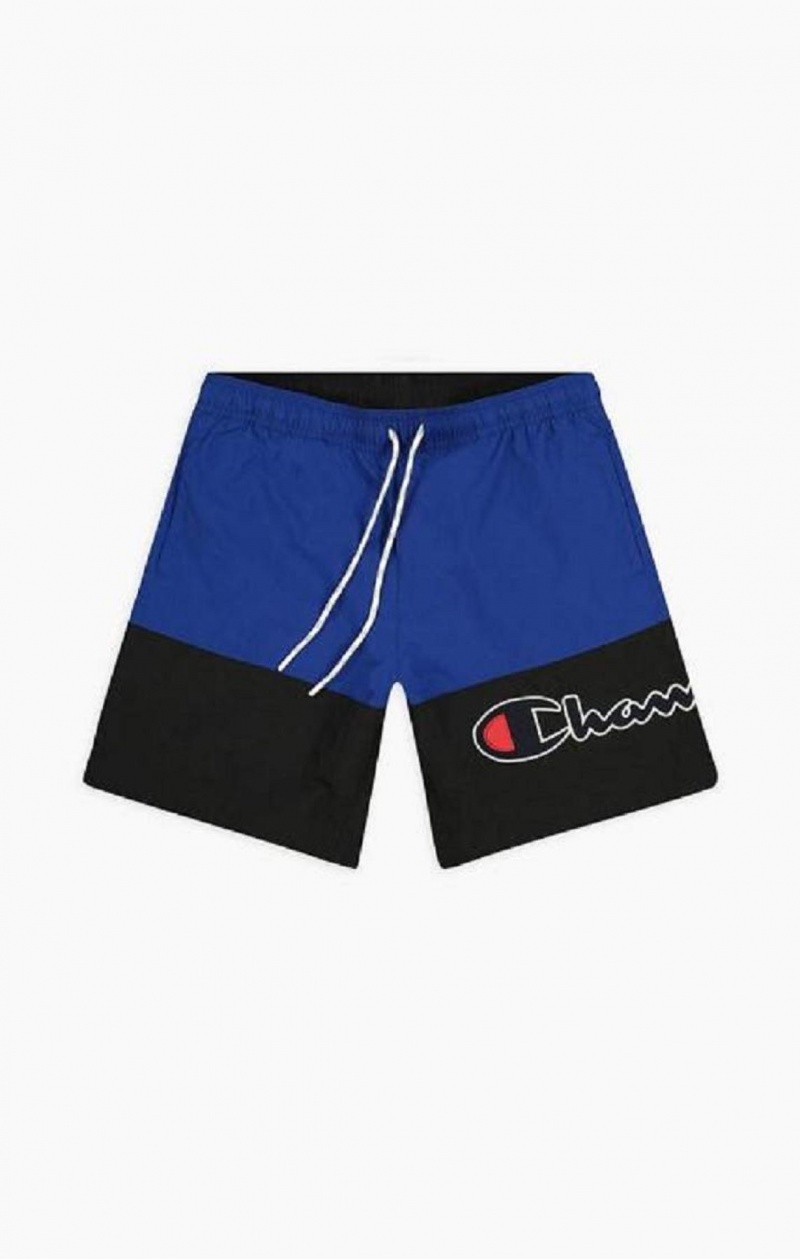 Vetement de Bain Champion Colour Block Satin Script Logo Board Shorts Homme Bleu | 9675-GZEIS