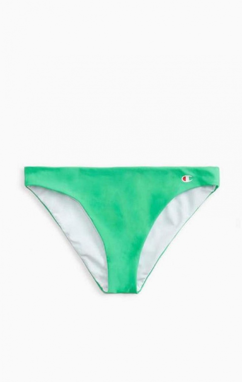 Vetement de Bain Champion Reversible 'C' Logo Patch Bikini Bottoms Femme Vert | 4816-ZEDGW