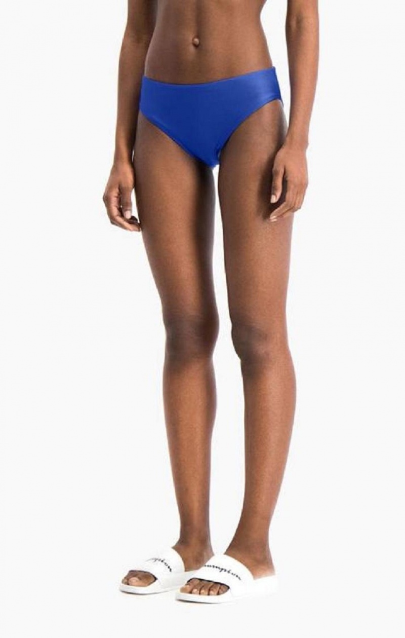 Vetement de Bain Champion Reversible C Logo High Taille Bikini Bottoms Femme Bleu | 3790-ICYSF