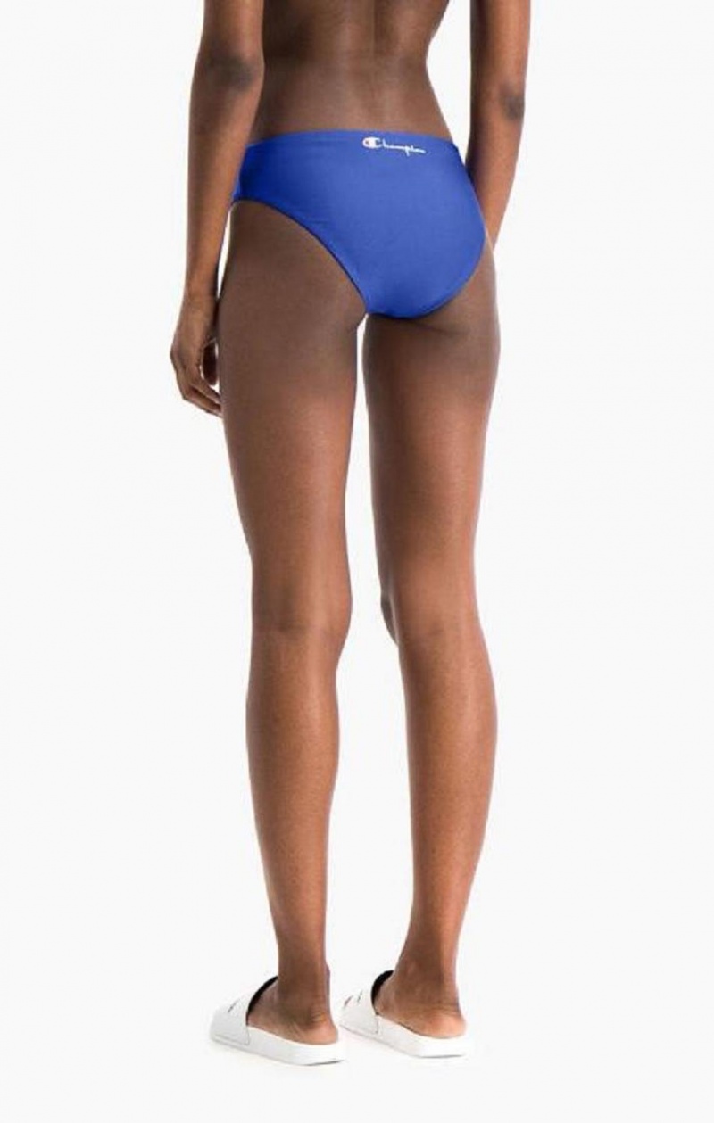 Vetement de Bain Champion Reversible C Logo High Taille Bikini Bottoms Femme Bleu | 3790-ICYSF