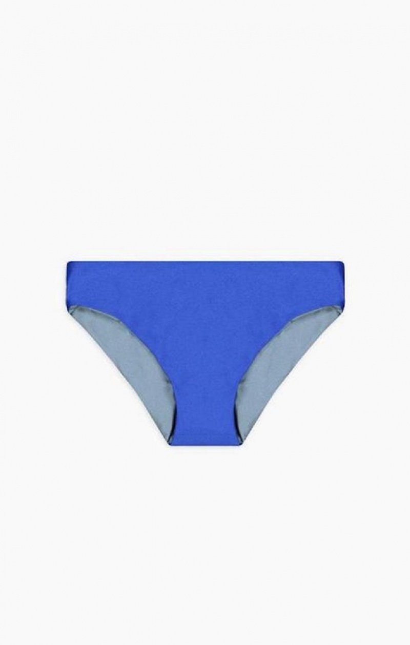 Vetement de Bain Champion Reversible C Logo High Taille Bikini Bottoms Femme Bleu | 3790-ICYSF