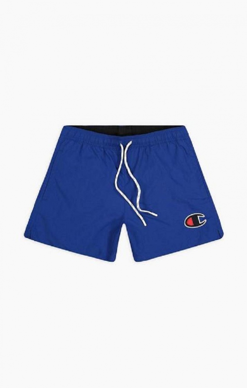 Vetement de Bain Champion Satin C Logo Swim Shorts Homme Bleu | 7490-DKICJ